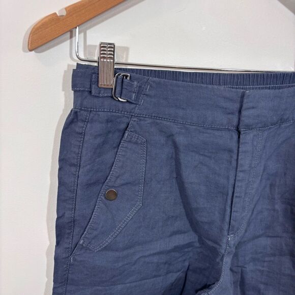 Athleta Voyager Linen Shorts NEW with tags Size 4 Granite Blue - Picture 7 of 15